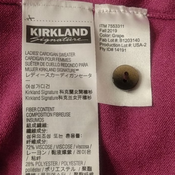 KIRKLAND Signature Cardigan Sweater - Picture 9 of 9